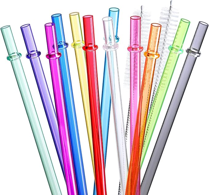 24 PCS, Reusable Straws with 4 Brushes, 10.5" Long Tritan Hard Plastic Straws - Image 8
