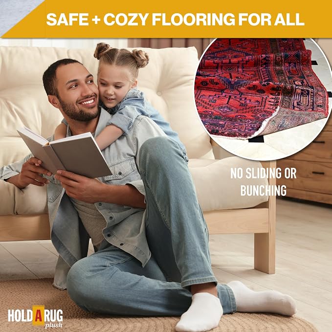 Hold-a-Rug Plush 8' x 11' Nonskid, Nonslip Rug Pad, Reversible Gripper - Image 7