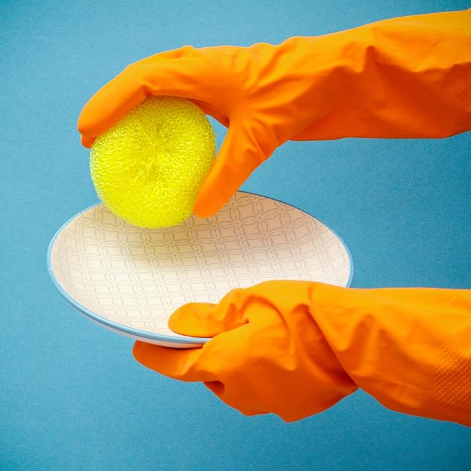 DecorRack 12 Mesh Scourers, Premium Non-Scratch Plastic Scourers, Stain - Image 9