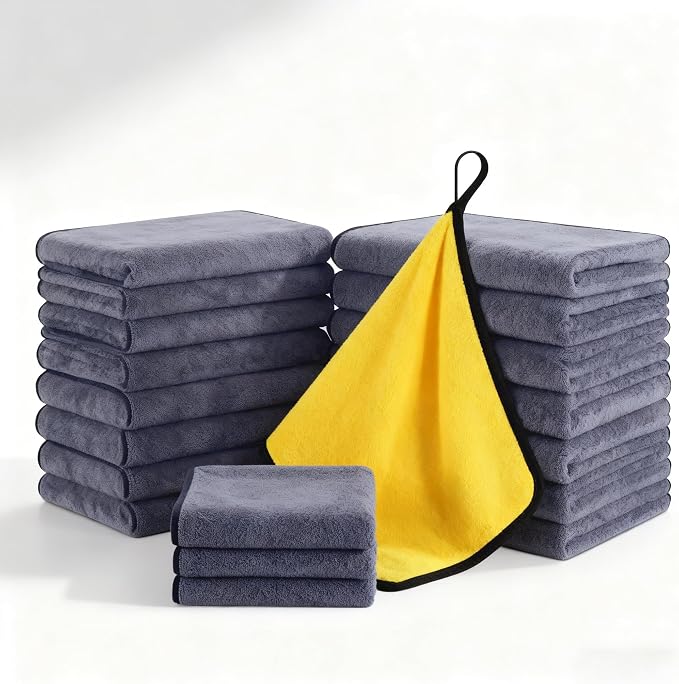 Ultrasoft, Thick and Quick Drying Car Microfiber Cleaning Towel 800GSM - Image 4