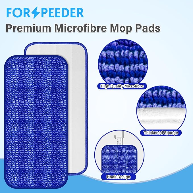Reusable Mop Pads for Swiffer WetJet, Wet Pads Refills for 12'' Spray Mop - Image 3