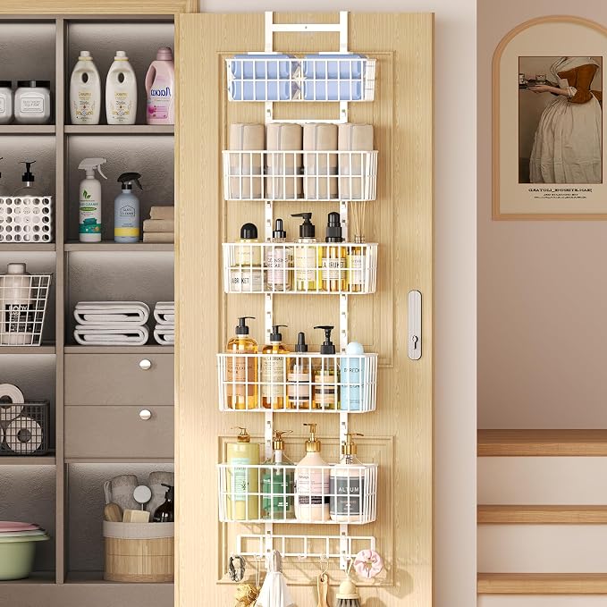 Adjustable Over The Door Organizer, Metal Hanging Door Organizer - Image 2