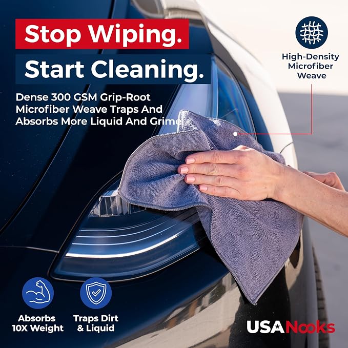 USANOOKS Microfiber Cleaning Cloth Grey - Image 7