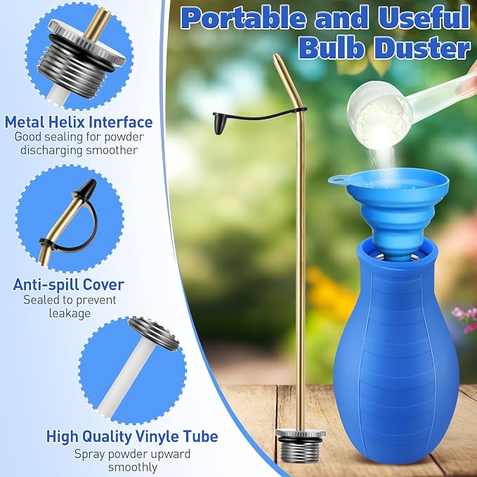 2 Pack Diatomaceous Earth Powder Duster, 8OZ Garden Powder Applicator Dispenser - Image 4