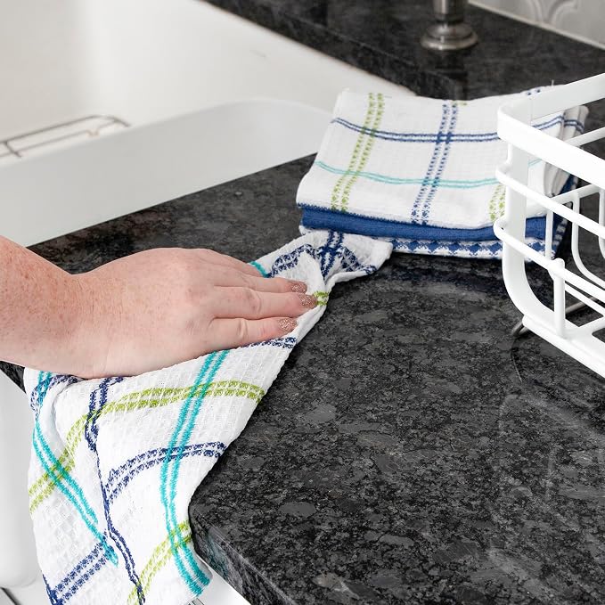 T-Fal Premium Waffle Dish Cloths, Super Soft Long Lasting 100% Cotton Flat - Image 4