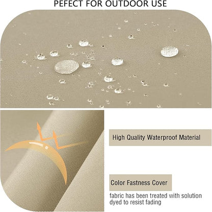 idee-home Outdoor Cushions for Patio Furniture, Outdoor Seat Cushion, Waterproof Couch Hampton Bay Deep Seat Replacement Chair Cushions for Garden Lawn Backyard Deck, 24 x 24 Beige