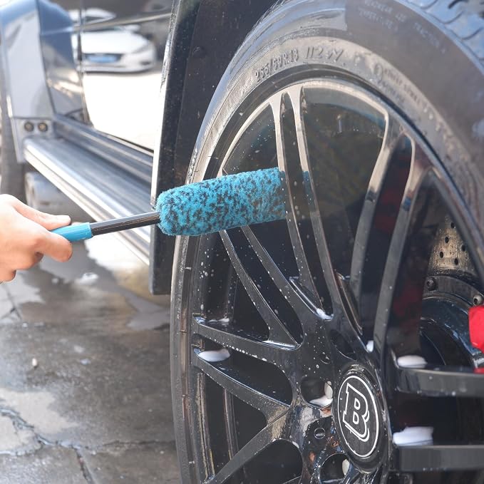 6PCS Car Wheel Cleaning Detailing Pro Kit, Tire Brush, Detailing Brush - Image 2