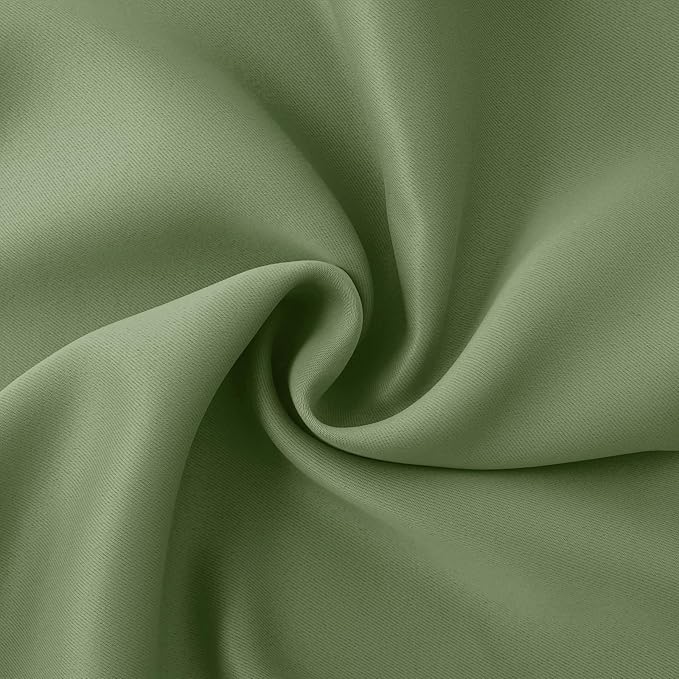 BGment Olive Green Blackout Curtains 84 Inches Length 2 Panels for Living Room - Rod Pocket Thermal Insulated Room Darkening Drapes for Bedroom Dining Privacy, 42 x 84 Inch