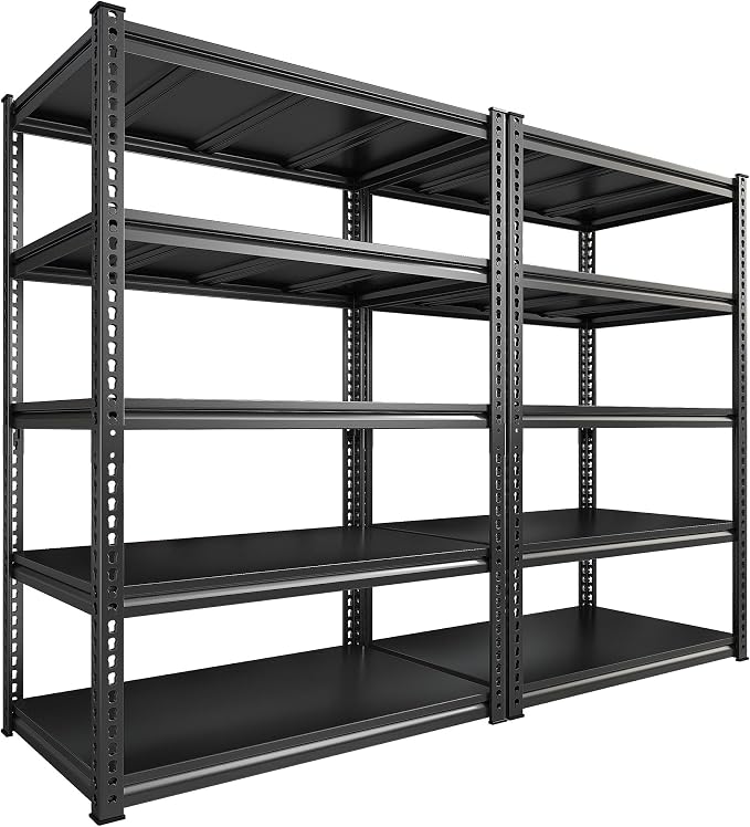 REIBII 72" H Garage Shelving Load 2500 LBS, Heavy Duty Storage Shelves by REIBII