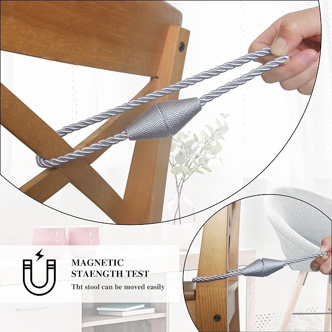 6 Pack Magnetic Curtain Tiebacks Rope Modern Handmade Curtain Tie Backs - Image 4