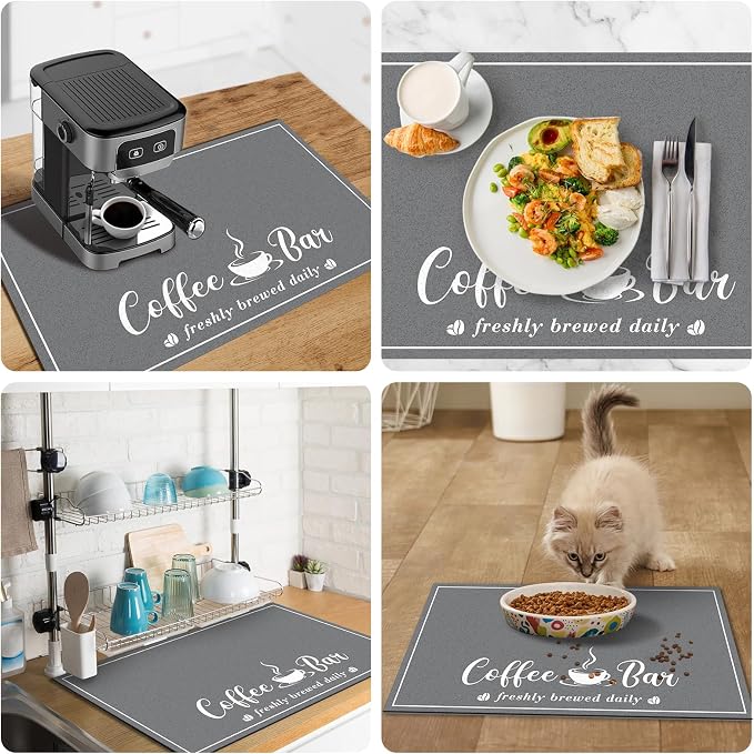 Absorbent Coffee Mat, Fashion Dish Drying Mat - Image 5