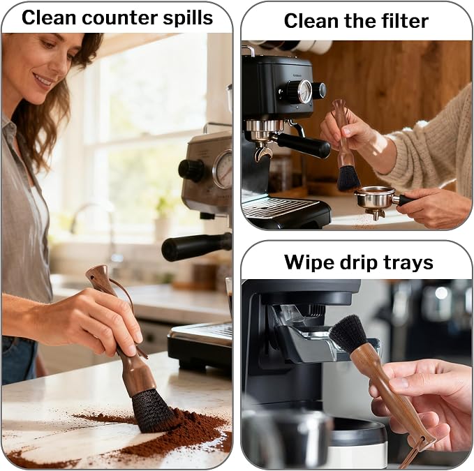 Belongtous Coffee Grinder Cleaning Brush, Fluffy & Soft Bristles Coffee Brush - Image 4