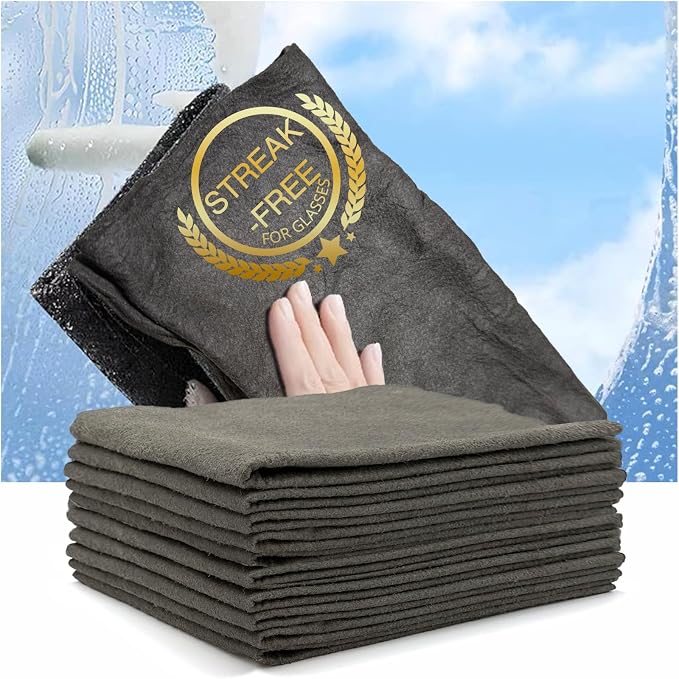 Magic Glass Cleaning Cloth 10 Pcs by ERGONOW
