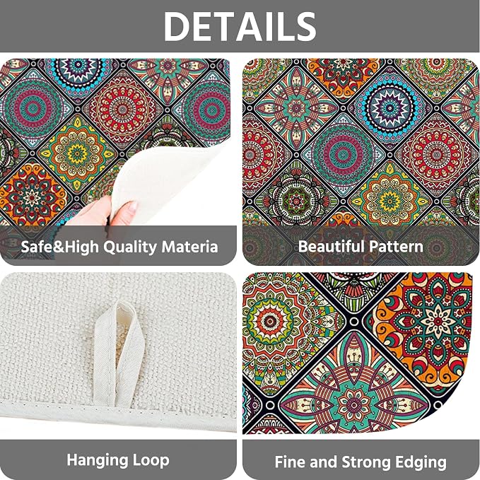 Dish Drying Mat for Kitchen Counter 18x24 Inch, Super Absorbent Dish Drainer Mat - Image 4