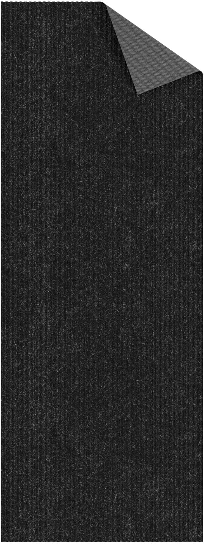 sigun Modern Non-Slip Hallway Runner Rug – Washable, Stain-Resistant & Custom Size – Durable Indoor/Outdoor Carpet for Entryway, Kitchen, Porch, Balcony, Patio & Garage – High-Traffic | Black - 2 x 10