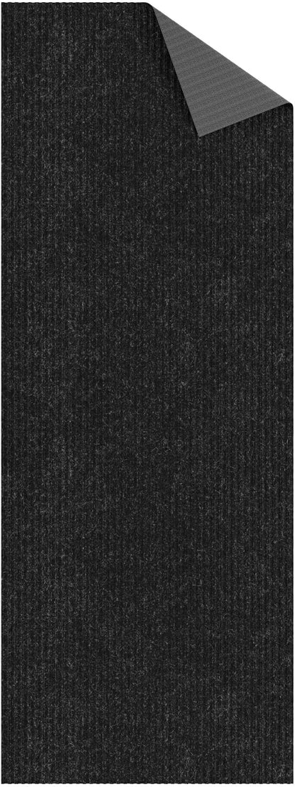 sigun Modern Non-Slip Hallway Runner Rug – Washable, Stain-Resistant & Custom Size – Durable Indoor/Outdoor Carpet for Entryway, Kitchen, Porch, Balcony, Patio & Garage – High-Traffic | Black - 2 x 10