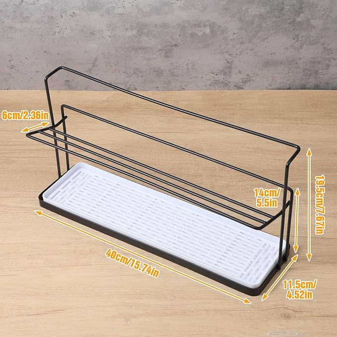 2-Tier Bottle Drying Rack Cup Cradle Storage - Image 2