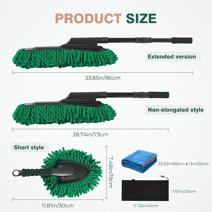 FLORICH Large Microfiber Car Duster Kit, Extendable Car Duster Exterior Scratch - Image 6