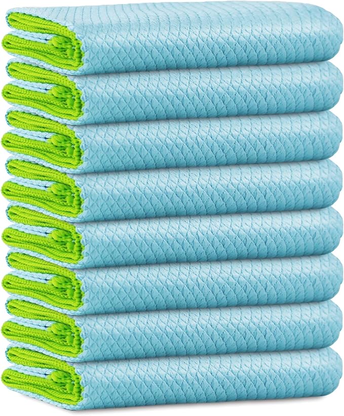 Microfiber Cleaning Cloth Lint Free Glass Cleaner Window Polishing Streak Free by Ekedalen
