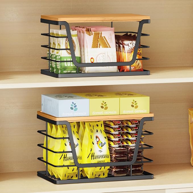 ALOCEO 2 Pack Storage Stackable Kitchen Laundry Organizers - Image 4
