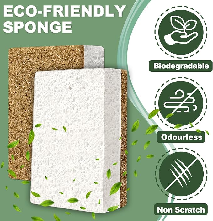 Aheroi Natural Dish Sponge, Organic Eco Friendly Cleaning Sponge - Image 5