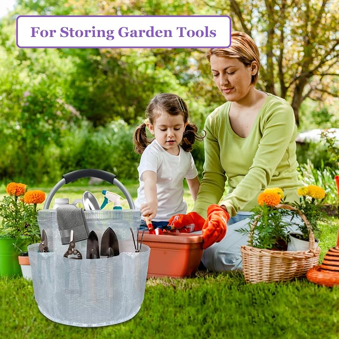 2Pack Portable Cleaning Caddy for Cleaning Supplies, 17L Household Tool Bucket - Image 7