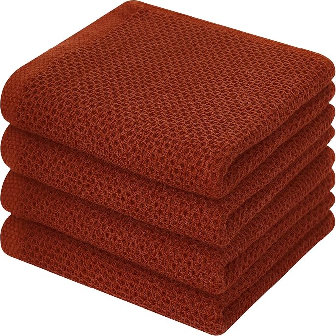 Kitinjoy 100% Cotton Waffle Weave Kitchen Hand Towels by Kitinjoy