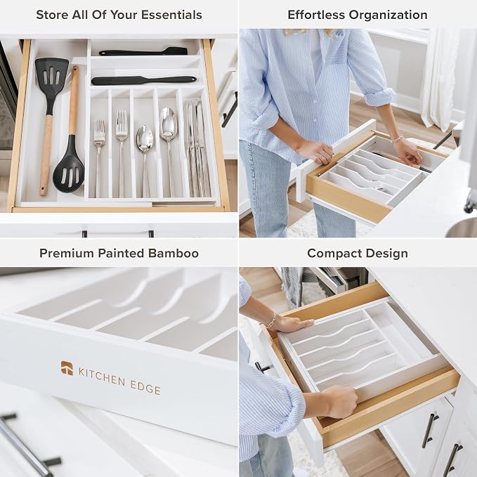 KitchenEdge Premium Silverware, Flatware and Utensil Organizer - Image 3