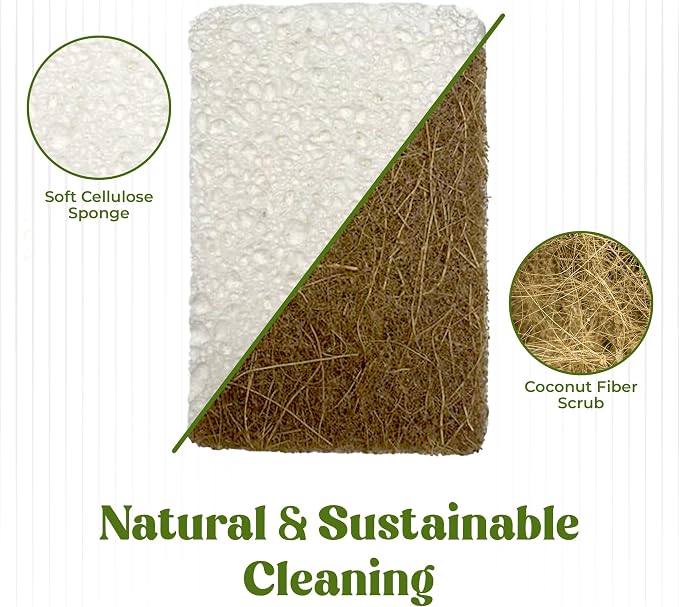 12 Pack Natural Kitchen Sponges - Image 2