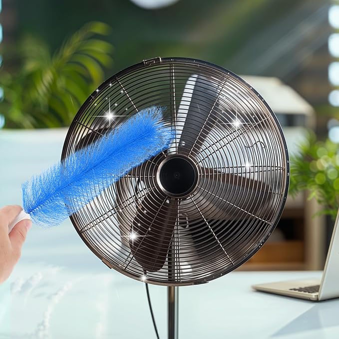 2 Pcs Fan Cleaner Brushes, Bendable Fan Cleaning Brush Cobweb Duster Set - Image 2