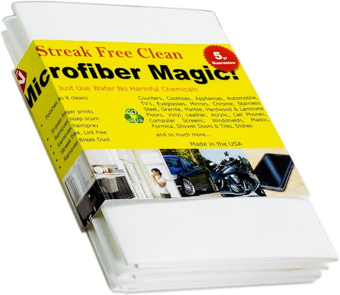 Microfiber Magic Streak Free Cleaning Cloth 3 Pack Clean Any Surface by AERaiGroup