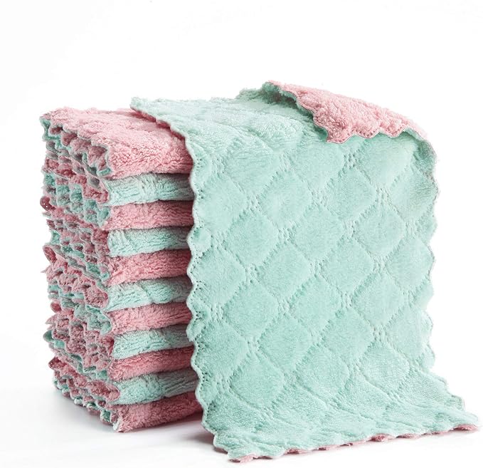 Hypermotion Microfiber Cleaning Cloth, Kitchen Towels, Double-Sided Microfiber by Hypermotion
