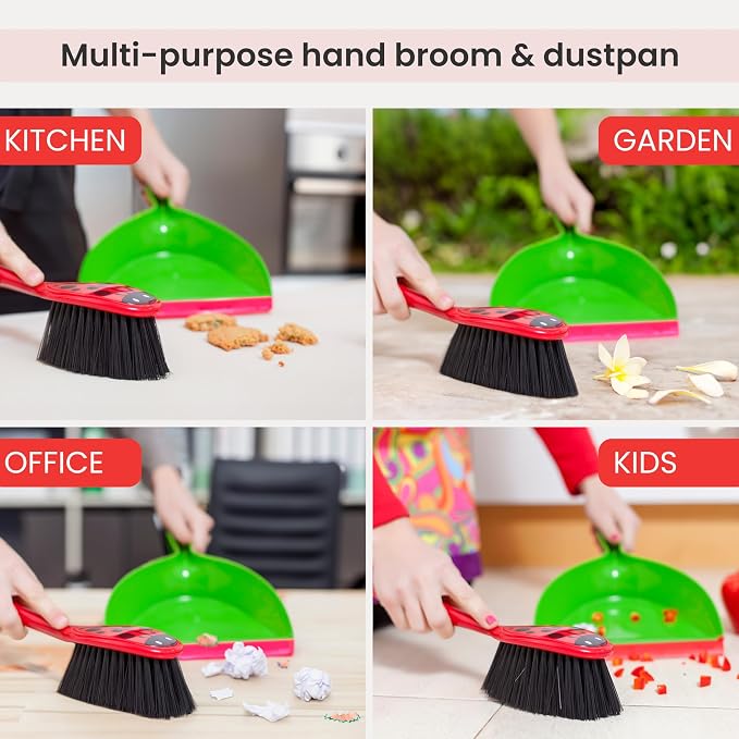 Vigar Ladybug Dust Pan and Brush Handy Set, 12-3/4-Inches - Image 5