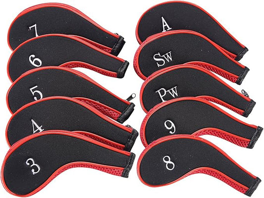 Sword &Shield sports Neoprene Zipper Golf Club Iron Head Covers Iron Covers by Unknown