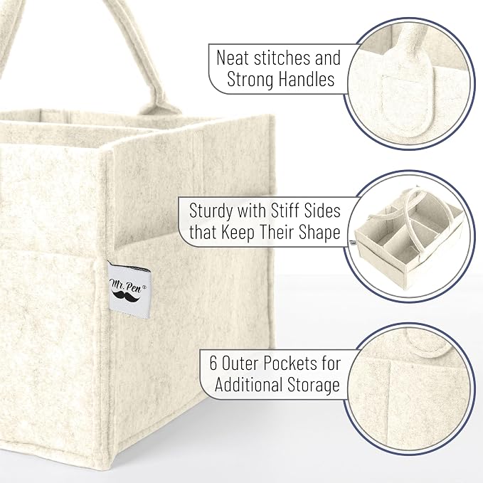 Mr. Pen- Baby Diaper Caddy Organizer, 2 Pack, Baby Caddy Organizer - Image 3