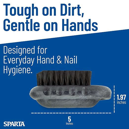 SPARTA Nail Scrub Brush Commercial-Grade, Heavy-Duty Hand and Fingernail Brush - Image 3