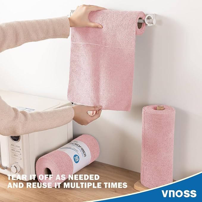 55 Pack Microfiber Cleaning Cloth Roll, Tear Away Reusable Towels, Ultra - Image 6