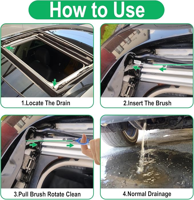 Auto Sunroof Drain Cleaning Tool, 196 Inch Flexible Tube Cleaning Brush - Image 5