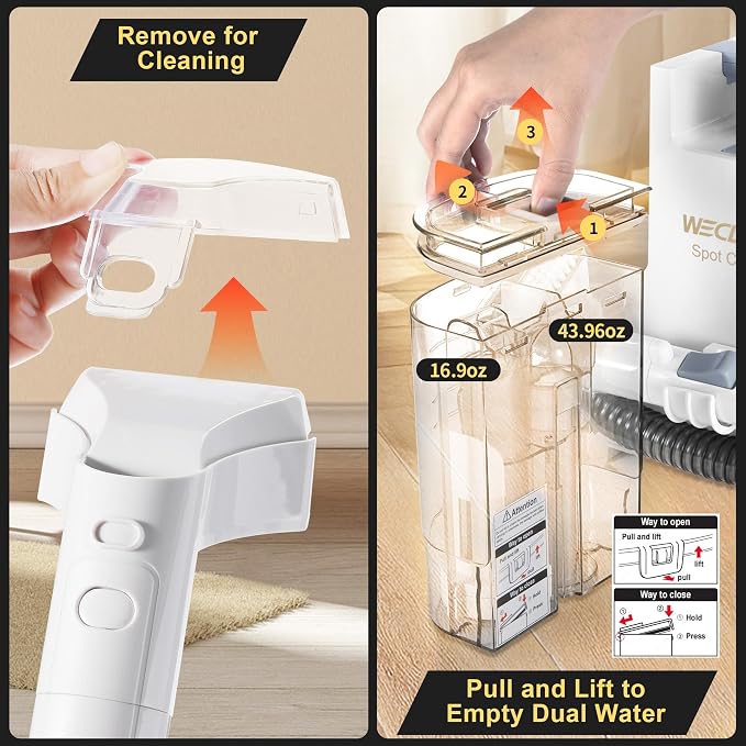 WECLEAN C1 Portable Extractor for Couch and Carpet Cleaner Upholstery Cleaner - Image 5