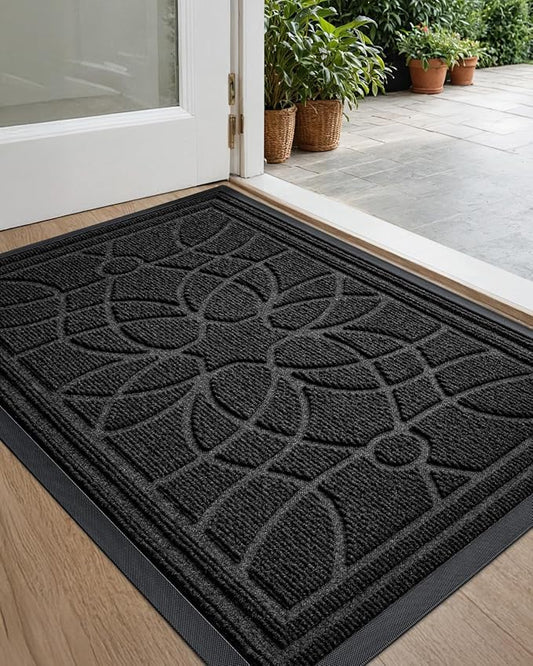 DEXI Front Door Mat Outside Entrance, Heavy Duty Non Slip Low Profile Doormat by DEXI