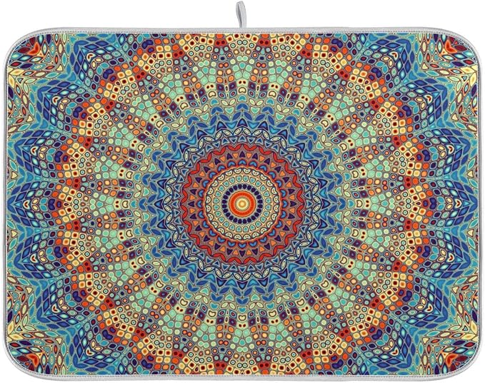 Bohemian Mandala Dish Drying Mat by Sweetshow