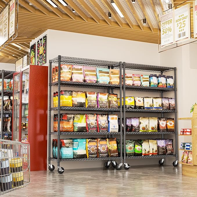 IZEUK Heavy Duty Garage Shelving, 5 Tier Wide Metal Storage Shelf Rack - Image 5