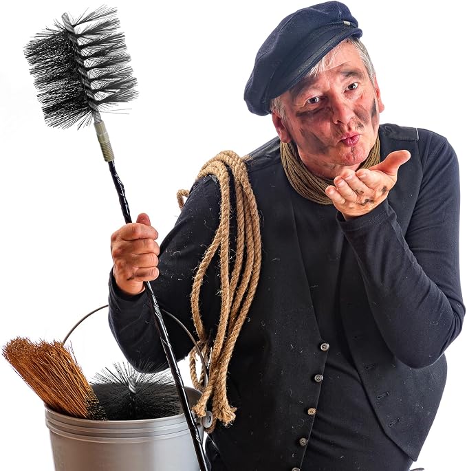RattanView 4 Inch Double Spiral Flue Brush Round Chimney Cleaning Brush - Image 5