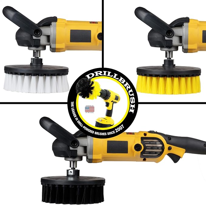 7 Inch Variety Cleaning Kit for Variable Speed Polisher – Big Cleaning Brushes - Image 7