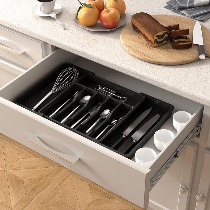 Lifewit Large Silverware Drawer Organizer, Expandable Utensil Tray - Image 8