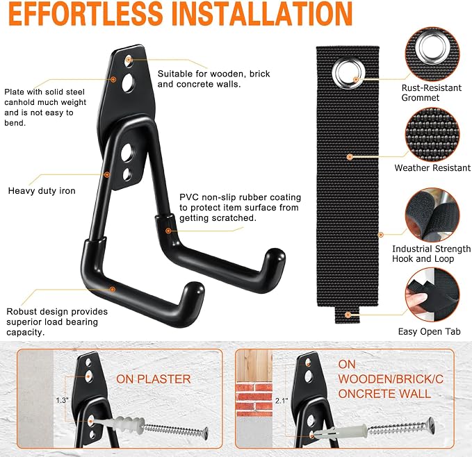 26 Pack Garage Hooks Heavy Duty Utility Steel - Image 3