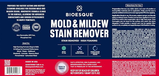 Bioesque Mold & Mildew Stain Remover, 1 Gallon - Image 3