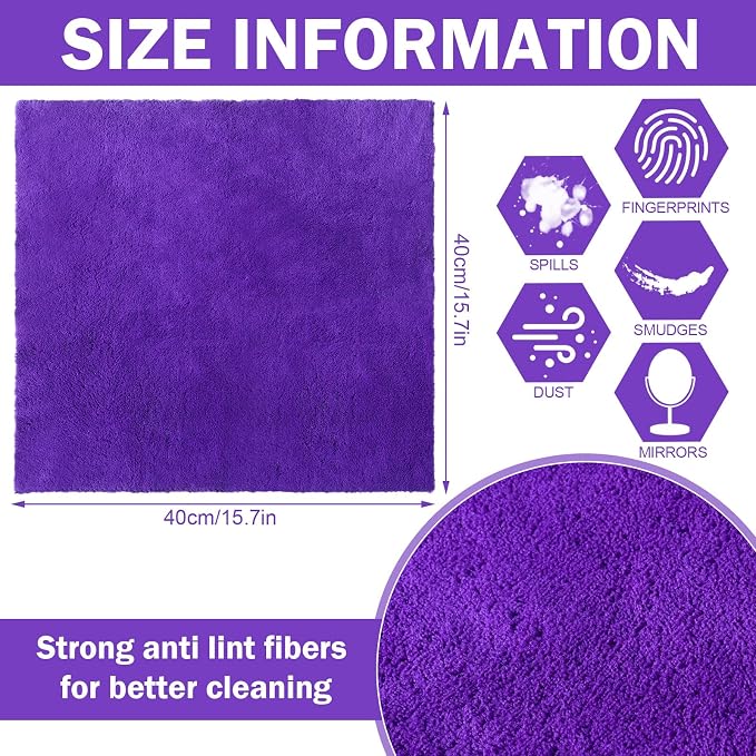 Tallew 15 Pcs 15 Pcs Car Microfiber Towels Buffing Drying Wash Cleaning Cloths - Image 4