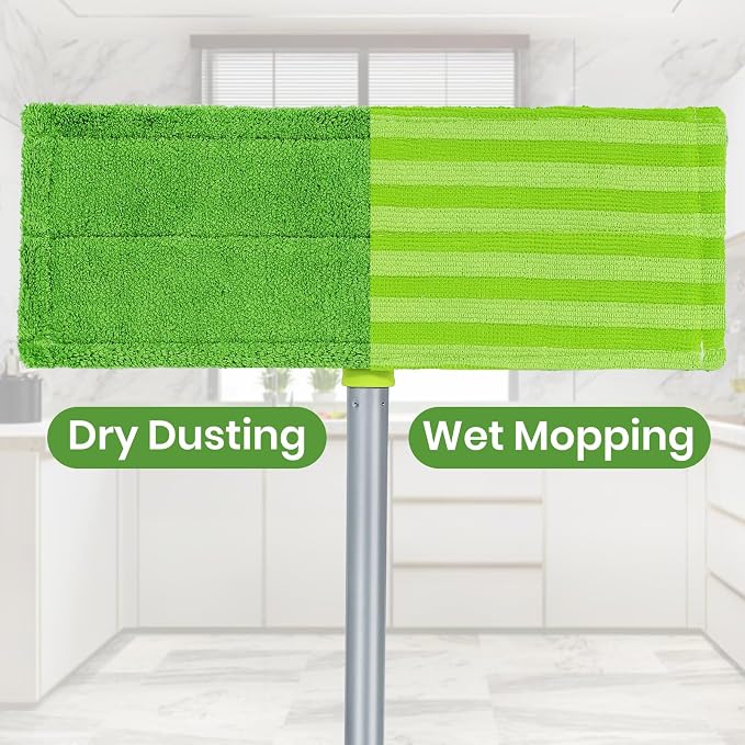Mops for Floor Cleaning with 2 Different Washable Mop Refill Pads Hardwood - Image 2