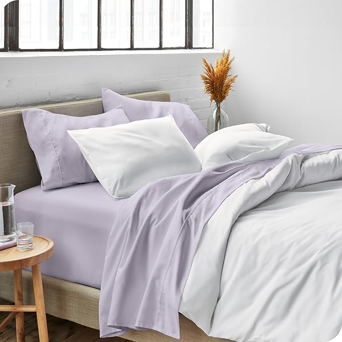 Bare Home Full Sheet Set - 1800 Ultra-Soft Microfiber Full Bed Sheets - Double Brushed - Deep Pockets - Easy Fit - 4 Piece Set - Bed Sheets (Full, Light Lavender)